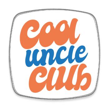 Cooler Onkel Club - Cool Uncle Club - Viereckiger Kühlschrankmagnet - Weiß - Vorne