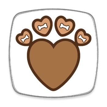 Amoureux des chiens Propriétaire de chien - Magnet carré - blanc - Devant