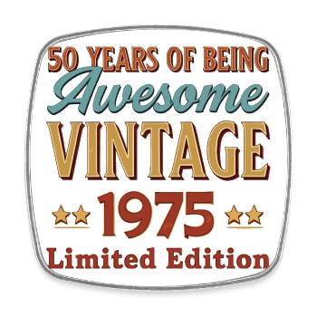 Rétro 1975 Édition Limitée Vintage - Magnet carré - blanc - Devant