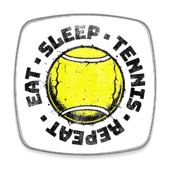 Tennis manger dormir Tennis Repeat Ball Sweat à capuche - Magnet carré - blanc - Devant