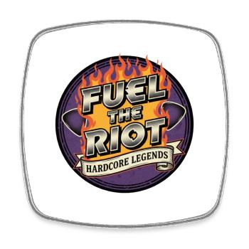 Fuel the Riot Hardcore Legends - Viereckiger Kühlschrankmagnet - Weiß - Vorne