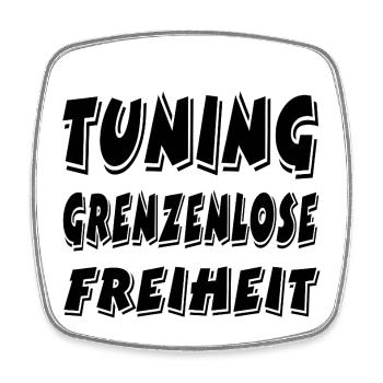 Tuning - Viereckiger Kühlschrankmagnet - Weiß - Vorne