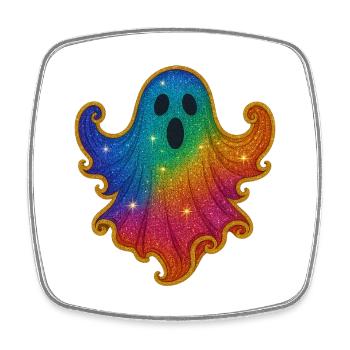 Regenbogen Geist Glitzer - Magnet carré - blanc - Devant