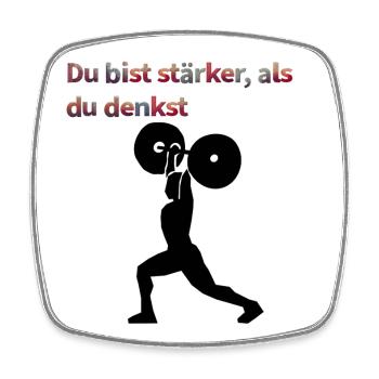 Du bist stärker als du denkst – Impuls-Design - Viereckiger Kühlschrankmagnet - Weiß - Vorne