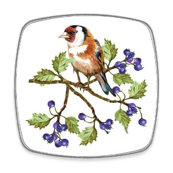 Colorful bird - Square fridge magnet - white - Front