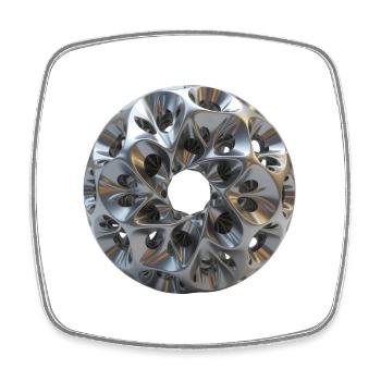 Titanium - Viereckiger Kühlschrankmagnet - Weiß - Vorne