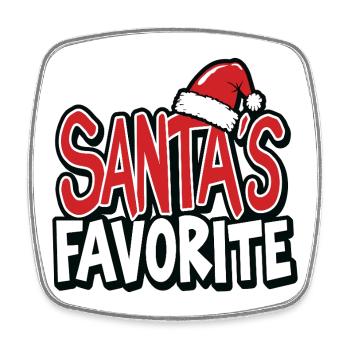 Santa's Favorite – Liebling des Weihnachtsmanns - Viereckiger Kühlschrankmagnet - Weiß - Vorne