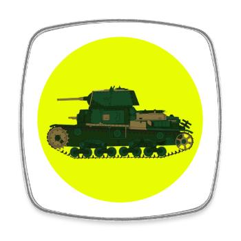 WAGEN M 13/40 - Viereckiger Kühlschrankmagnet - Weiß - Vorne