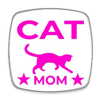 feline - Square fridge magnet - white - Front
