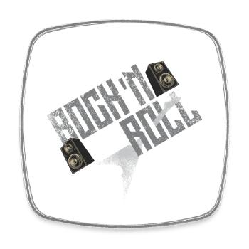 Rock It Folk Fusion - Square fridge magnet - white - Front