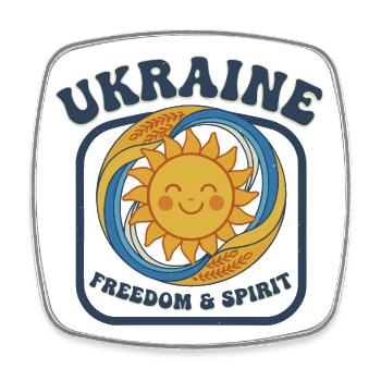 Ukraine Sonne Freiheit Geist - Magnet carré - blanc - Devant