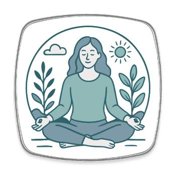 Woman Zen Meditation Nature Yoga - Square fridge magnet - white - Front