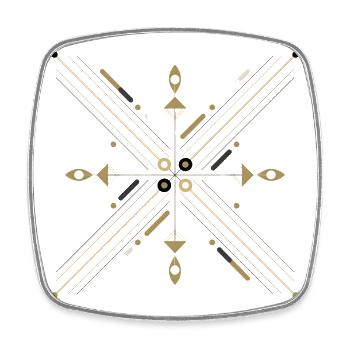 Abstract Geometric - Square fridge magnet - white - Front