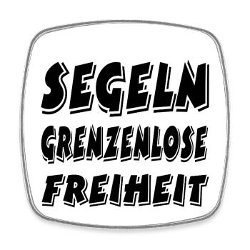 Segeln - Viereckiger Kühlschrankmagnet - Weiß - Vorne