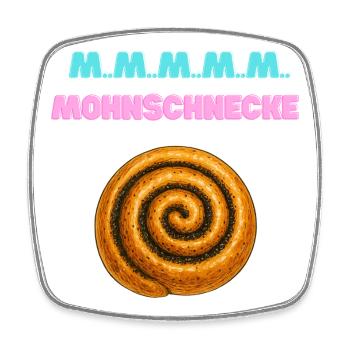 Cinnamon Roll Spiral MMM - Square fridge magnet - white - Front