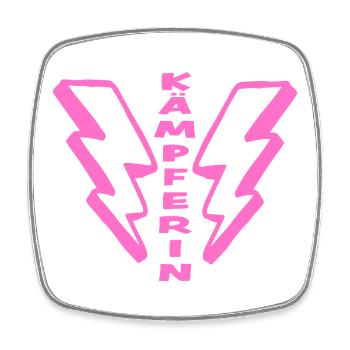 Fighter - lucky charm for girls & women - Square fridge magnet - white - Front