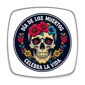 T-shirt Calavera Dia de los muertos - Magnet carré - blanc - Devant