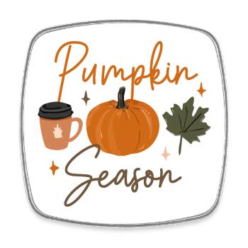 Herbst Kürbis Saison Illustration - Viereckiger Kühlschrankmagnet - Weiß - Vorne