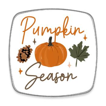 Pumpkin Season - Square fridge magnet - white - Front