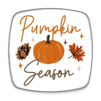 Pumpkin Season Graphic - Square fridge magnet - white - Front