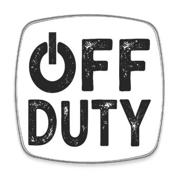 OFF DUTY Closing time I'm off duty - Square fridge magnet - white - Front