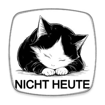 Le chat câlin noir et blanc n’est plus aujourd’hui - Magnet carré - blanc - Devant