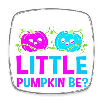 Halloween Gender Reveal - Viereckiger Kühlschrankmagnet - Weiß - Vorne