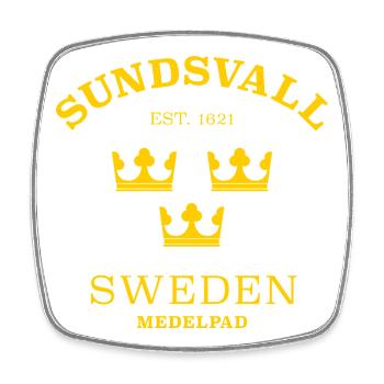 Sundsvall Sweden Schweden - Viereckiger Kühlschrankmagnet - Weiß - Vorne