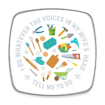 I_do_Anything_for_Wife_5 - Square fridge magnet - white - Front