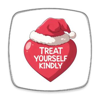 Anime Herz Treat Yourself Kindly Weihnachten - Viereckiger Kühlschrankmagnet - Weiß - Vorne