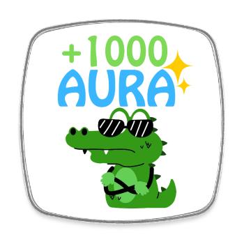 Kroko AND YOUTH WORDS - Square fridge magnet - white - Front