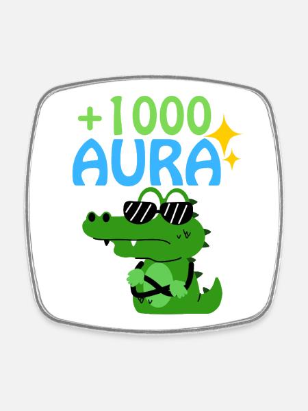 Kroko AND YOUTH WORDS - Square fridge magnet - white