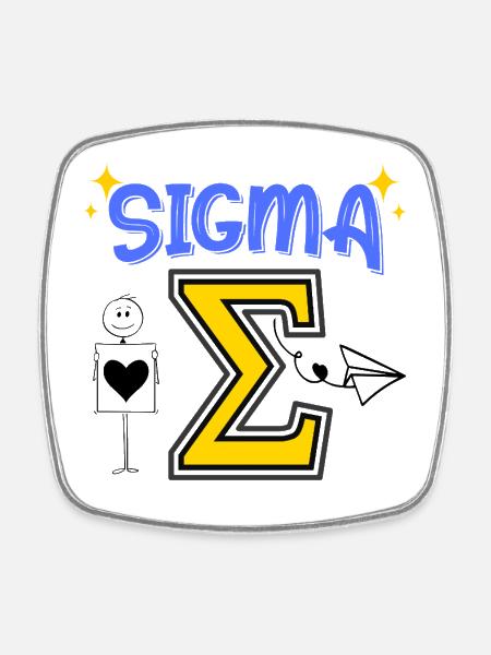 Sigma Youth Words - Square fridge magnet - white