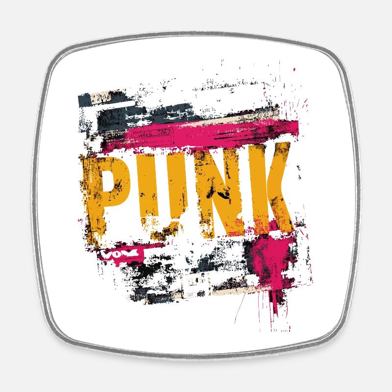 Punk rock - Magnet carré - blanc