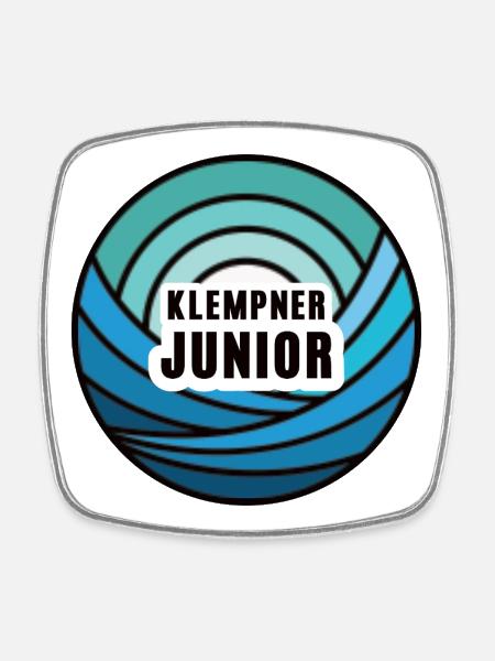 Plumber Junior Child Trainee Offspring Successor - Square fridge magnet - white