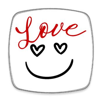 Feel the beat - Square fridge magnet - white - Front