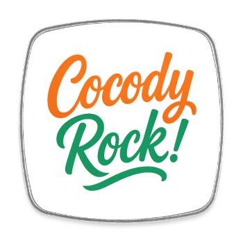 Cocody Rock - Square fridge magnet - white - Front