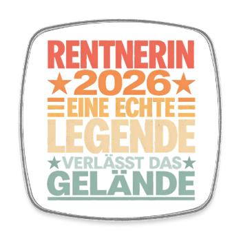 Pensioner 2026 Legend – funny farewell - Square fridge magnet - white - Front