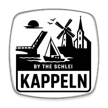 Kappeln Schlei SH Schleswig Holstein Silhouette - Viereckiger Kühlschrankmagnet - Weiß - Vorne