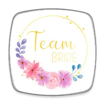 Team Bride - Viereckiger Kühlschrankmagnet - Weiß - Vorne