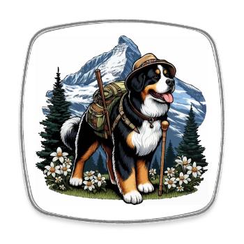 Berner Berge in den Alpen - Viereckiger Kühlschrankmagnet - Weiß - Vorne