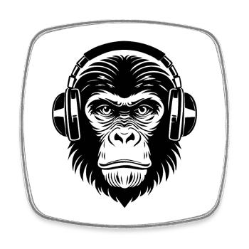 Chemise Monkey Head Graffiti Streetstyle Beat Edition - Magnet carré - blanc - Devant