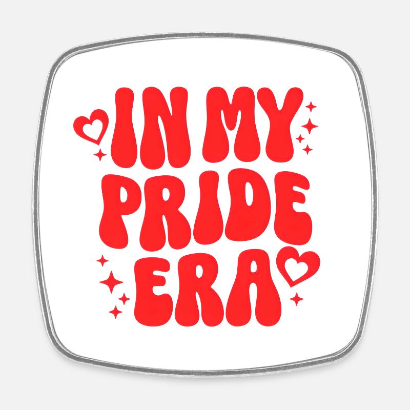 Pride Geschenk LGBTQ - Viereckiger Kühlschrankmagnet - Weiß