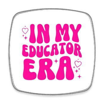 Educator Profession Training Pedagogy Gift - Square fridge magnet - white - Front