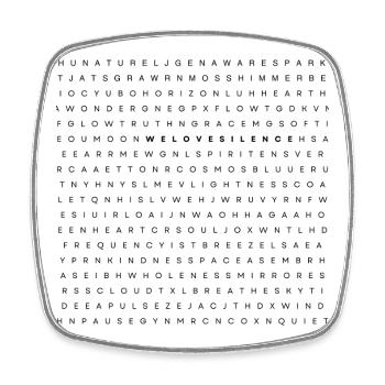 we love silence - Square fridge magnet - white - Front