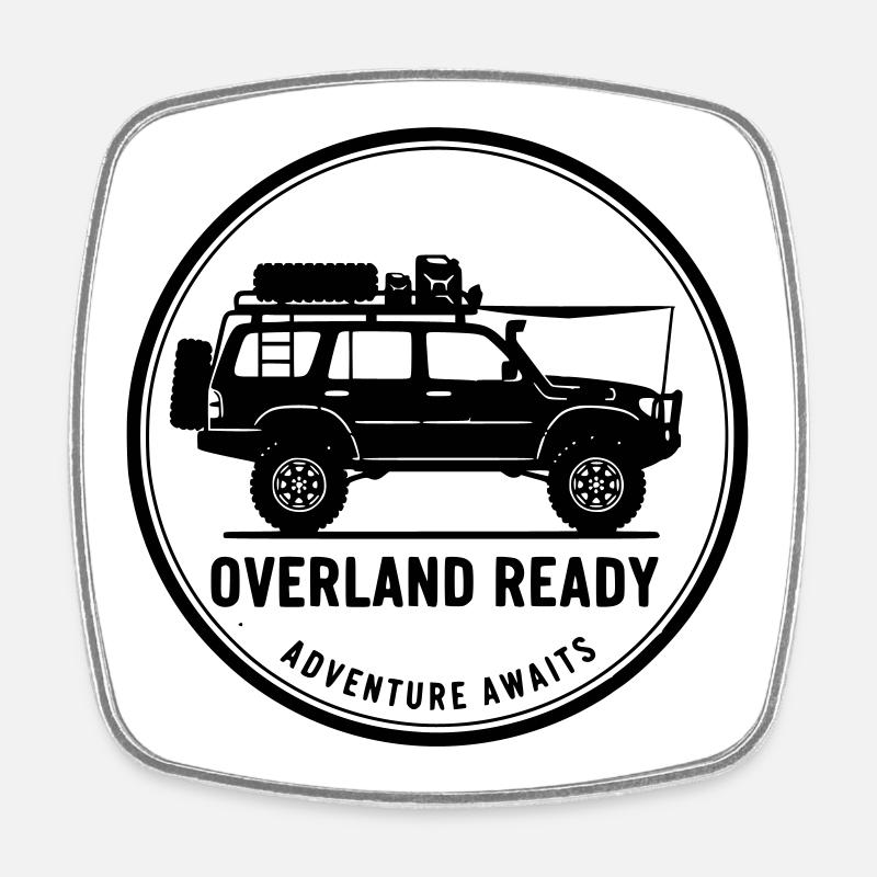 Overland - Magnet carré - blanc