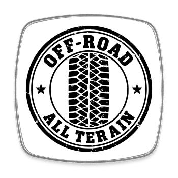 off-road - Square fridge magnet - white - Front