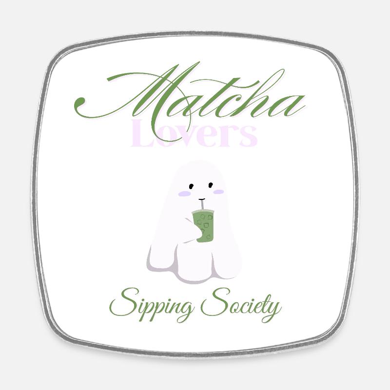 Matcha Liebhaber Siroter Amateurs de Matcha - Magnet carré - blanc