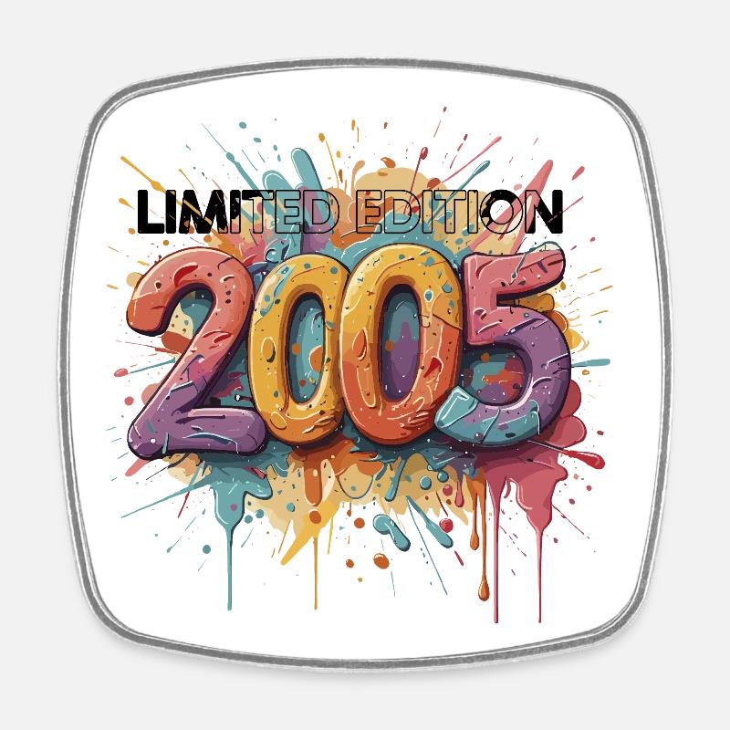 2005 Limitierte Edition Farbexplosion Graffiti - Viereckiger Kühlschrankmagnet - Weiß