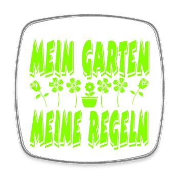 Garten - Viereckiger Kühlschrankmagnet - Weiß - Vorne